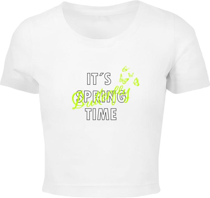 Merchcode Ladies It's Spring Time Cropped Tee - 191023