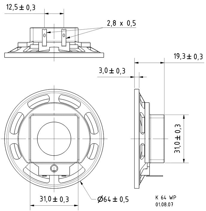 Produktbild Visaton Breitbandlautsprecher K 64 WP,8 Ohm