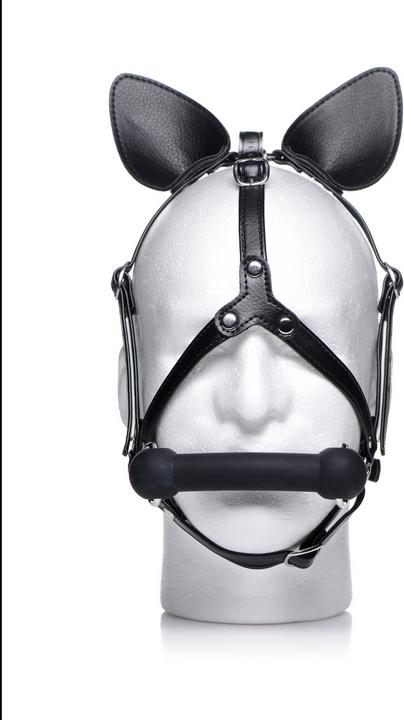 Actual product image Master Series Dark Horse Pony Head Harness with Silicone Bit