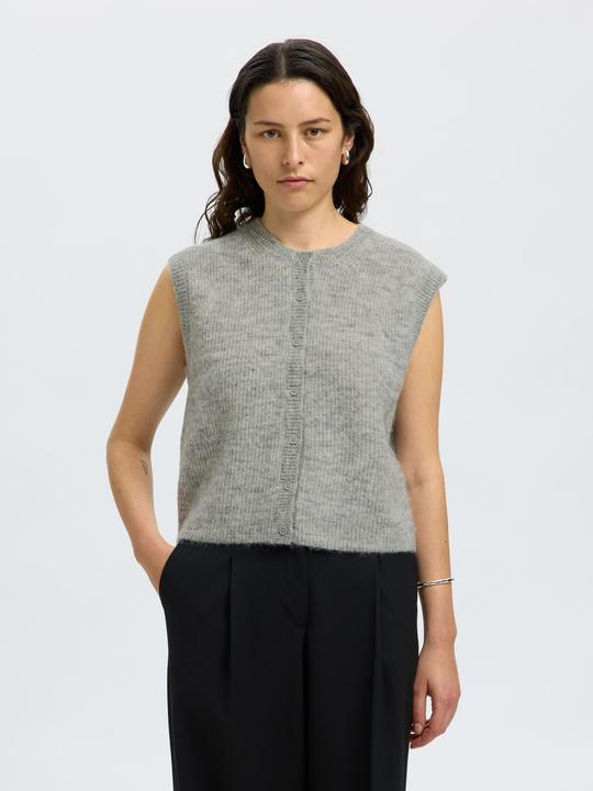 Actual product image Selected Femme Slflulu Sl Button O-Neck Vest Noos (M)