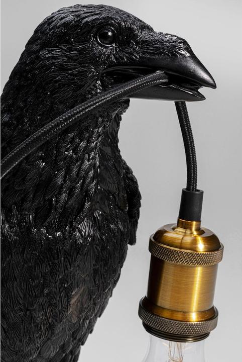 Produktbild Kare Design Tischleuchte Animal Crow Matt Schwarz (E27)