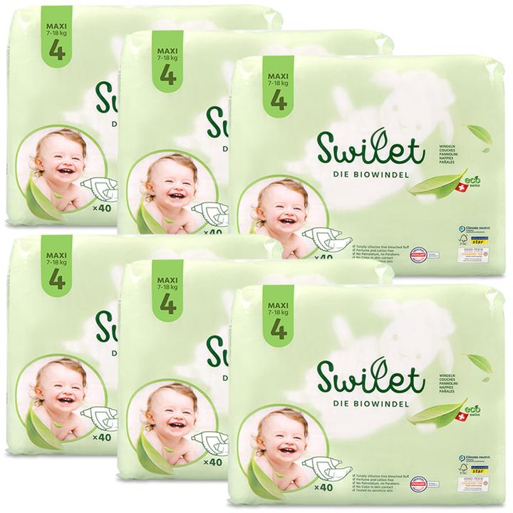Produktbild Swilet Die Biowindel (Gr. 4, Monatsbox, 240 Stück)