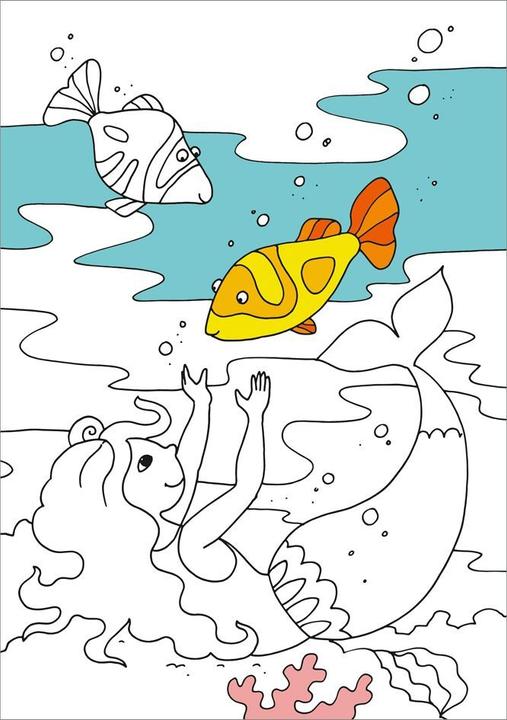 Actual product image Tessloff Magic coloring block. Magic patterns. Mermaids