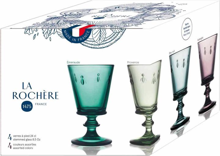 Produktbild La Rochère Abeille 4trinkgläser Farb.24cl (24 cl, 4 Gläser, Weissweingläser)