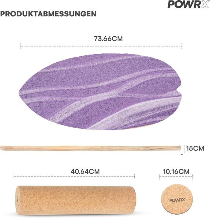 Image du produit Powrx Balance Board mit Rolle für Indoor & Outdoor Training