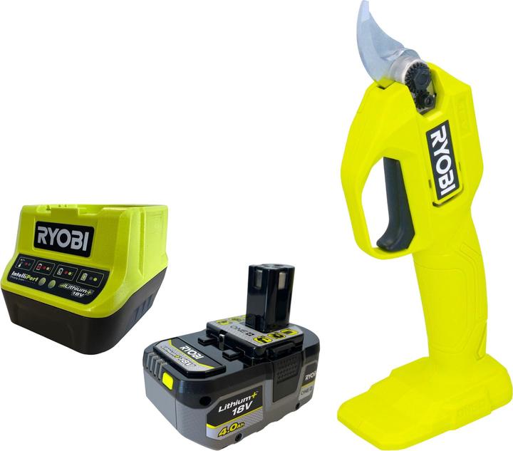 Ryobi RY18SCA Akku Gartenschere 18 V 25 mm + 1x Akku 4,0 Ah + Ladegerät