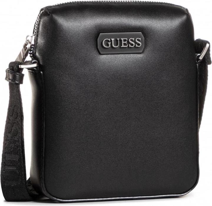 Actual product image Guess Dan, Document Holder, Leather Crossbody Bag, Black, Mini, For Men