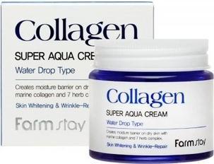 Actual product image Farm Stay FARMSTAY Collagen Super Aqua Cream kolegenowy krem intensywnie nawadniający Water Drop 80ml (Body cream, 80 ml)