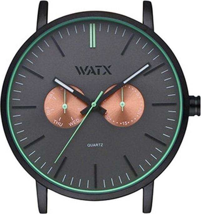 Watx & Colors Unisex-Uhr WXCA2723 Schwarz Grau (Ø 44 mm) (44 mm)