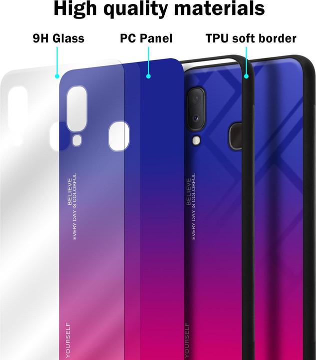 Image du produit Cadorabo Couverture en verre TPU 2 couleurs (Samsung Galaxy A20e, Samsung Galaxy A10e)