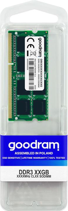 Produktbild Goodram GR1600S364L11 (1 x 8GB, 1600 MHz, DDR3-RAM, DIMM)