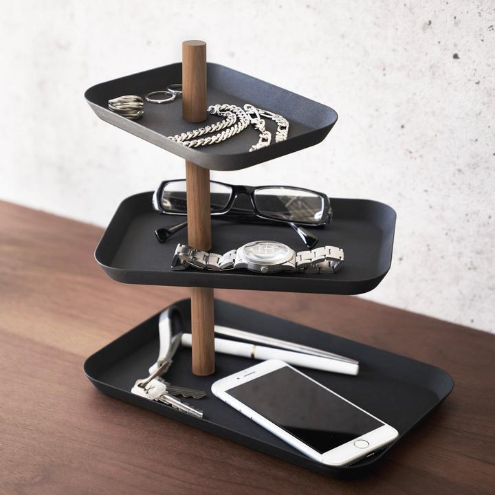 Actual product image Yamazaki 3-stöckiger Schmuckständer mit drehbaren Ablagen RIN