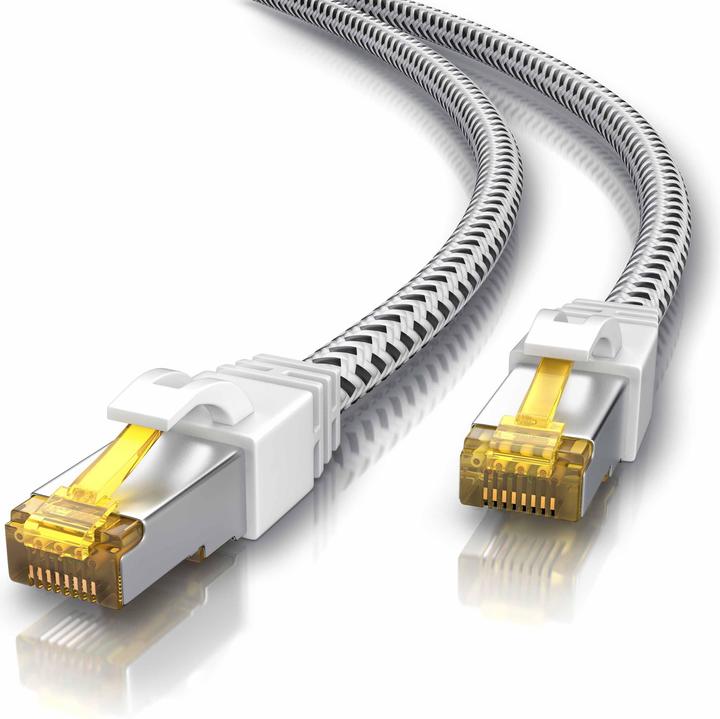 Produktbild Primewire CAT.7 Netzwerkkabel Baumwollmantel, Gigabit Ethernet CAT 7 LAN Kabel, 10000 Mbit/s Patchkabel (S/FTP, CAT7, 25 m)