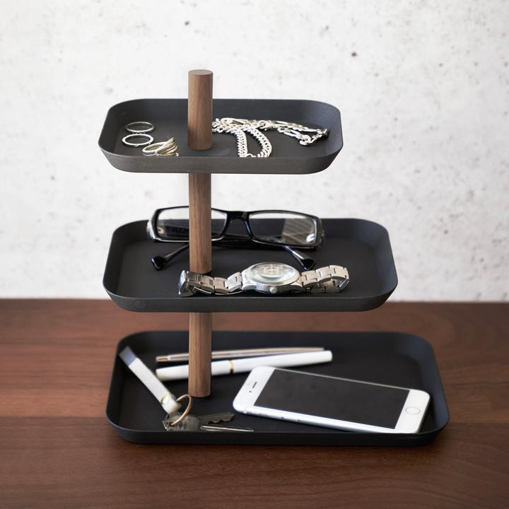 Actual product image Yamazaki 3-stöckiger Schmuckständer mit drehbaren Ablagen RIN