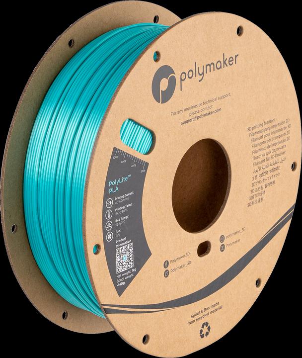 Immagine prodotto Polymaker PolyLite PLA (PLA, 1.75 mm, 1000 g, Blu)