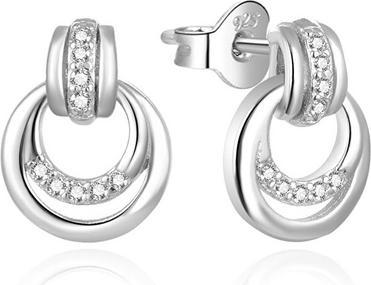 Beneto Stylish silver earrings with zircons AGUP1888 (L)