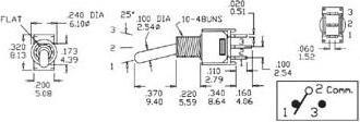 Image du produit Velleman Vertical Subminiature Toggle Switch (Pcb No Thd) 1P On-(On)