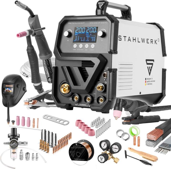 Produktbild Stahlwerk Kombi-Schweissgerät CTM-250 ST Digital 5-in-1 200 A Vollausstattung