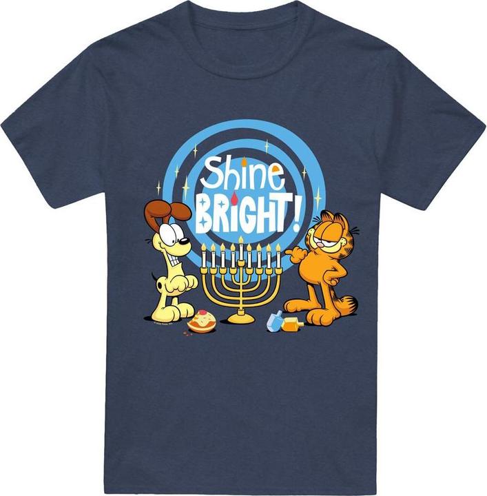 Garfield Shine Bright For Hanukkah TShirt (M)