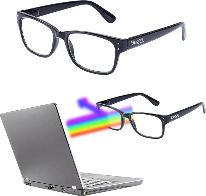 Actual product image Ideoon 2er-Set Bildschirm-Brille mit Blaulicht-Filter, +2,5 Dioptrien