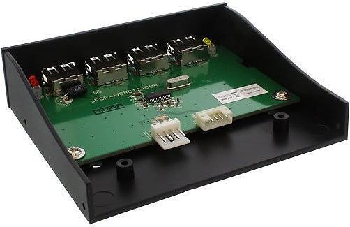 Actual product image Aquatuning InLine bracket USB 2.0, 2x USB socket to 1x 10pin