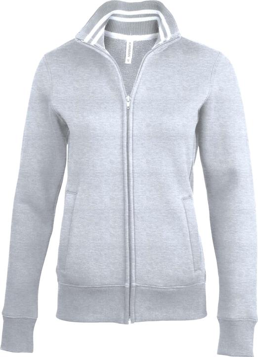 Kariban Damen-Sweatshirt, eng anliegend, aus Fleece mit Reissverschluss