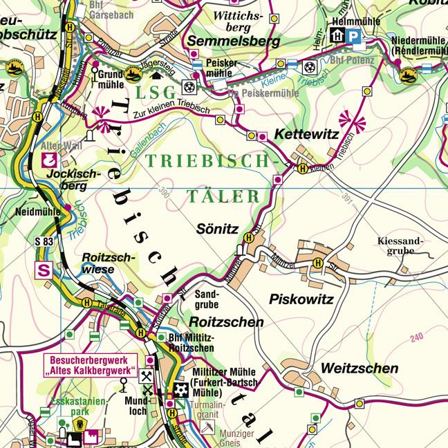 Produktbild Linkselbische Tler zwischen Dresden und Meien 1 : 33 000