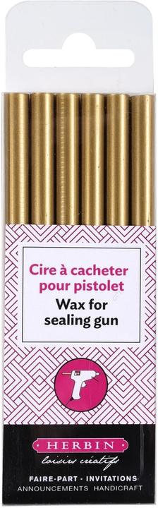 Herbin 6 Batons de cire pour pistolet - or