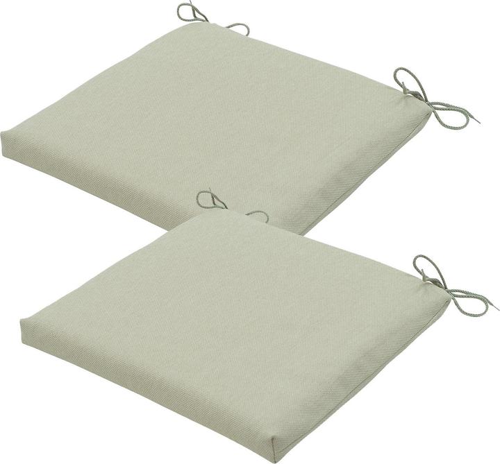 Natura Punto Chair Cushion Outdoor with Ribbon, Set of 2 (40 x 40 cm)