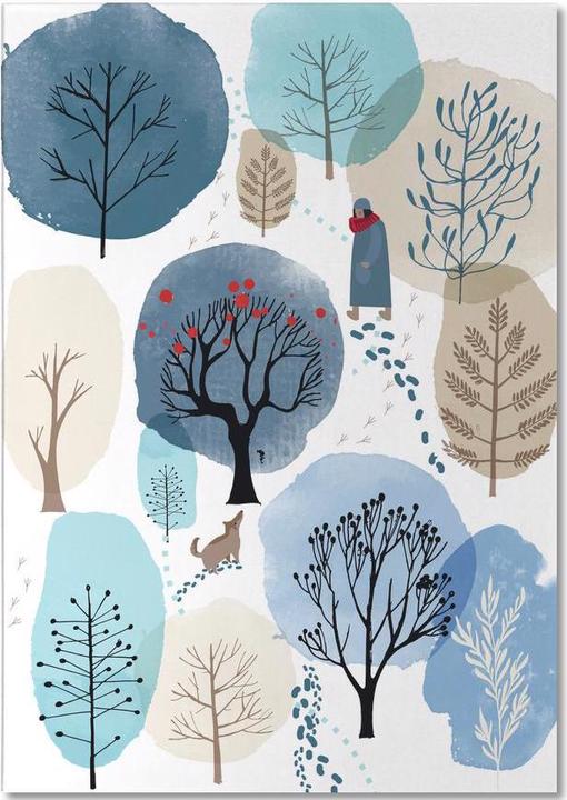Actual product image Juniqe Winter Forest - Trees (A5, Dotted)