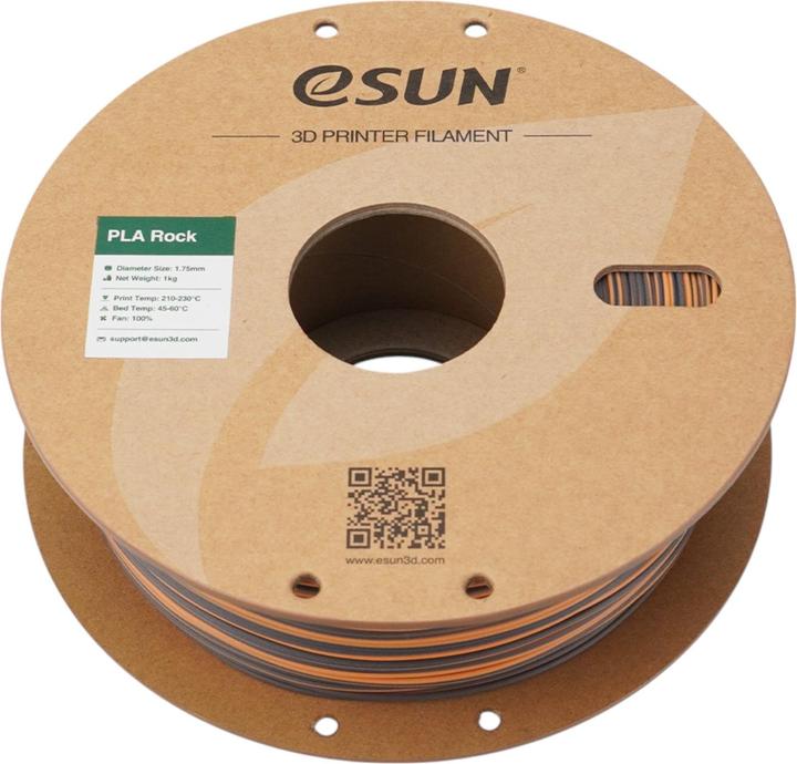 Actual product image eSUN PLA ROCK 1,75mm PEGMATITE 1kg (PLA, 1.75 mm, 1000 g, Grey)
