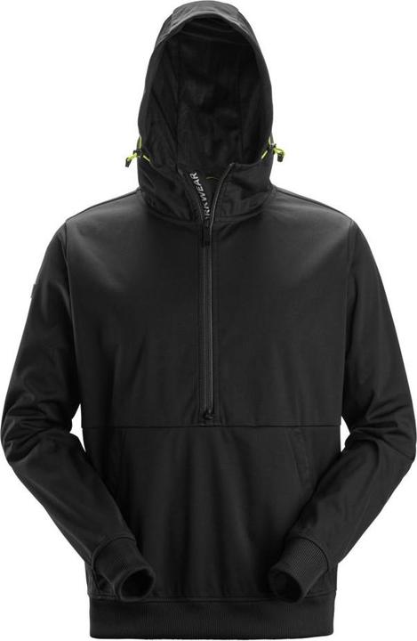 Snickers Workwear 84002500009 FlexiWork, Windblocker Stretch Hoodie met halve rits Lime XXXL (XS, S, M, L, XL, XXL, 3XL)
