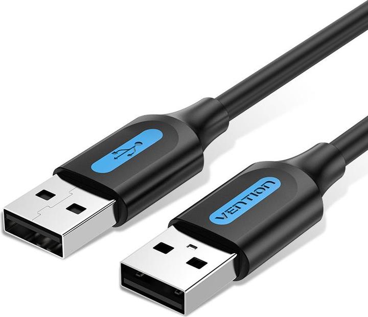 Actual product image Vention USB 2.0 cable COJBC 0.25m Black PVC (0.25 m, USB 2.0)