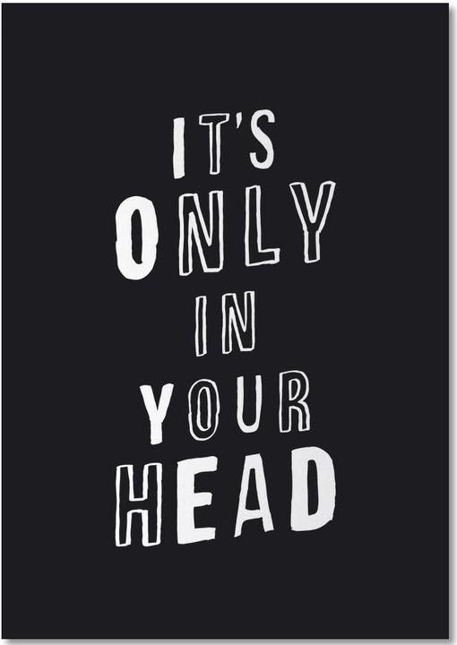 Actual product image Juniqe It's Only In Your Head - Motivational (A5, Lined)