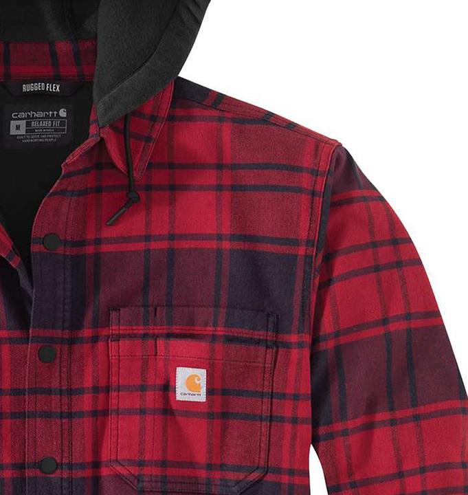Actual product image Carhartt Shirt jacket in robust flannel, oxblood (XXL)