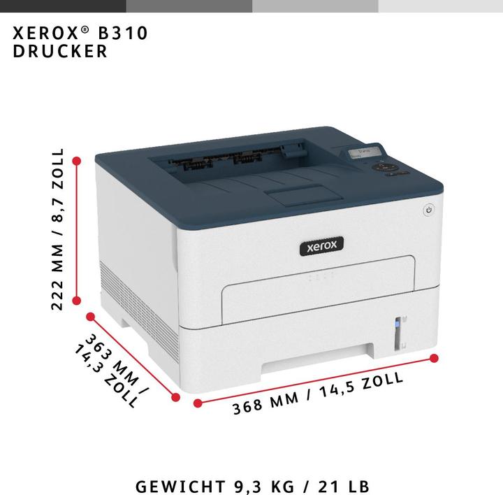 Actual product image Xerox Printer B310 (Laser, Black and white)