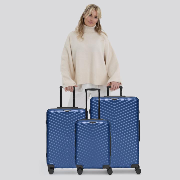 Actual product image Redolz Essentials 18 4-wheel suitcase set 3-piece with stretch fold (120 l, XL (from 140l))