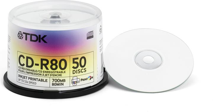 Produktbild CD-R, 700MB, 52x, bedruckbar, Spindel (0.70 GB)