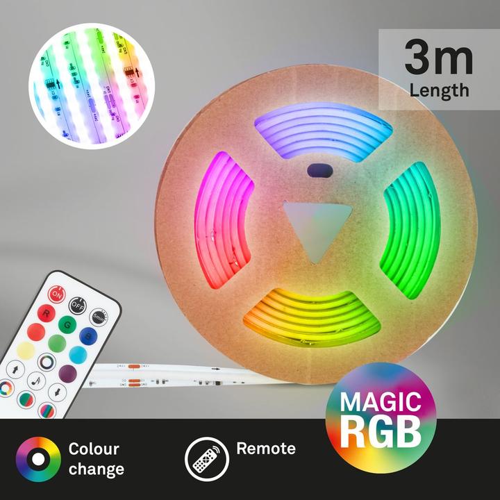 Produktbild Briloner COB-LED RGB IC stripe, 3m, 1.440xLED/m (RGBW, 14 cm, Indoor)