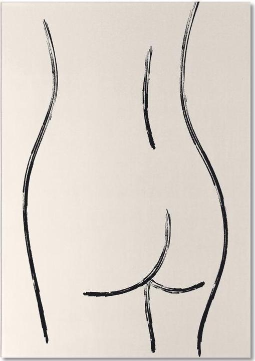 Immagine prodotto Juniqe Nudo su sfondo di pietra - Primi piani del corpo (A5, Righe)