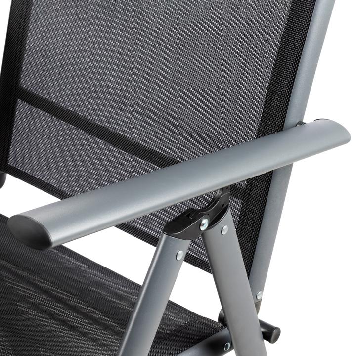 Image du produit Stahlwerk Chaise de camping, set de 4 chaises de jardin pliantes Chaise en aluminium à haut dossier