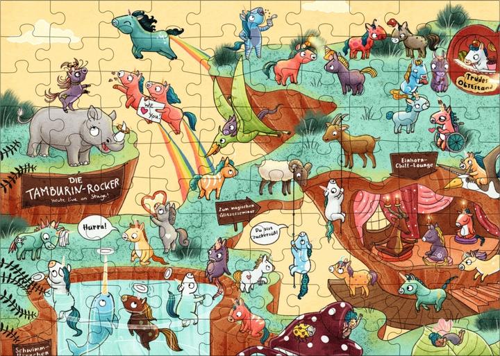 Produktbild Einhörner Puzzle im Buch (100 Teile)