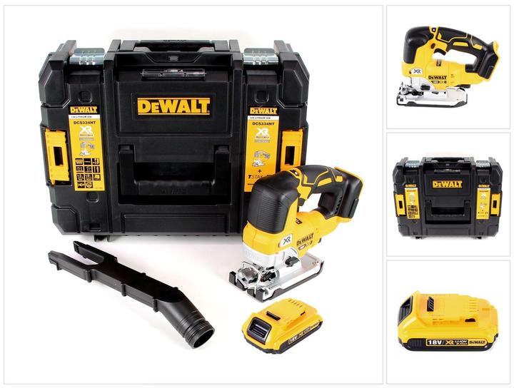 Image du produit DeWalt DCS 334 NT Scie sauteuse pendulaire sans fil Brushless 18V + 1x Batterie 2,0Ah + Coffret de t