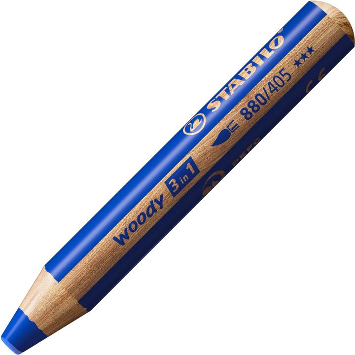 Image du produit STABILO woody 3 en 1 crayon de couleur (Bleu outremer, 1 x)