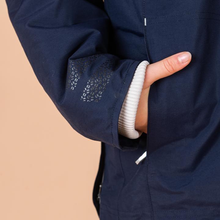 Immagine prodotto Fouganza Giacca da equitazione invernale 500 impermeabile e calda per bambini blu navy (128)