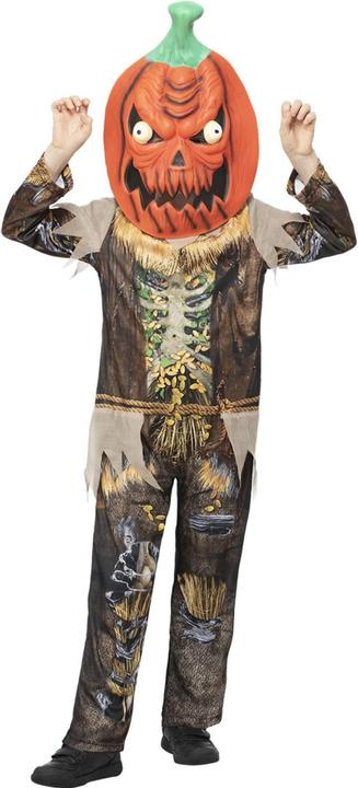 Actual product image Smiffys Childrens/Kids Pumpkin Scarecrow Reaper Costume Set (128, 134)