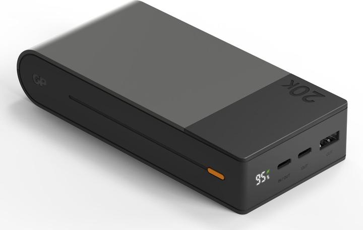Actual product image GP Batteries GP PowerBank M2+ 20C 20000mAh 2xUSB-C/1xUSB-A black LED indicator (20000 mAh, 22.50 W, 74 Wh)