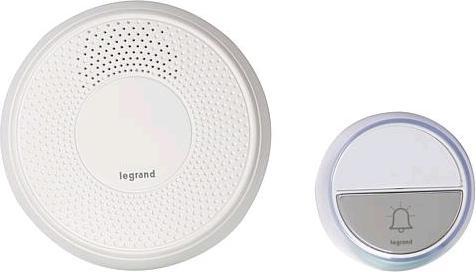 Legrand Funkklingel-Set Komfort mit wasserdichtem Klingeltaster (IP44) batteriebetrieben (Funk)