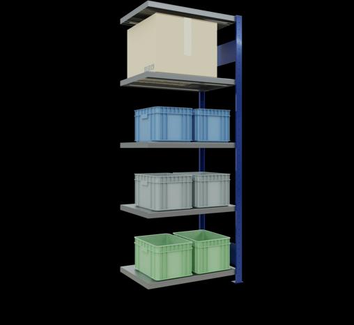 Actual product image Schulte Lagertechnik MULTIplus250 boltless add-on bay system with length bolts