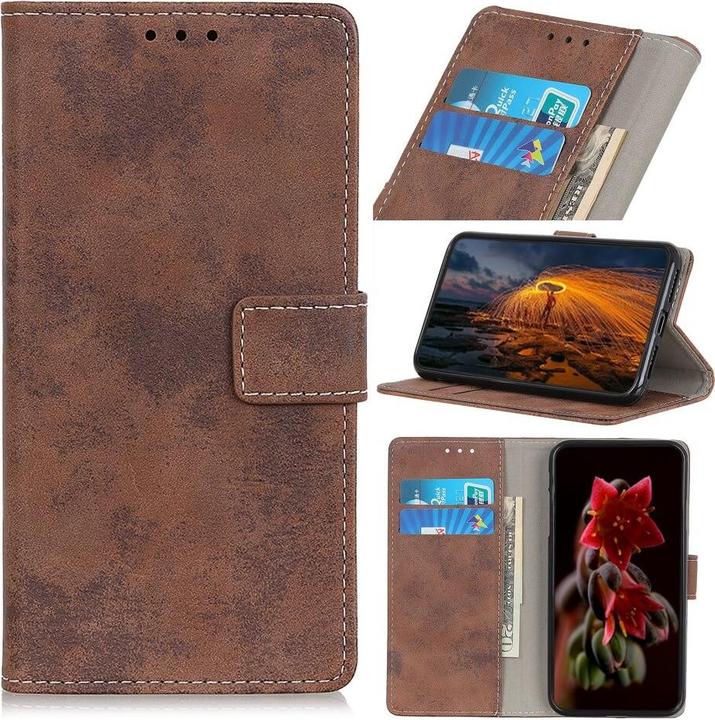 Actual product image Cover-Discount Galaxy A21s - Vintage case suede look brown (Samsung Galaxy A21s)